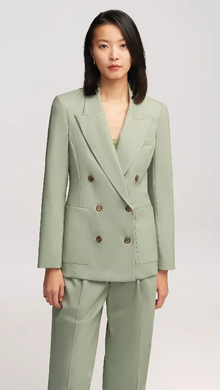 Latest fashion trends for modern women   Chelsea Blazer in Seasonless Wool | Sage