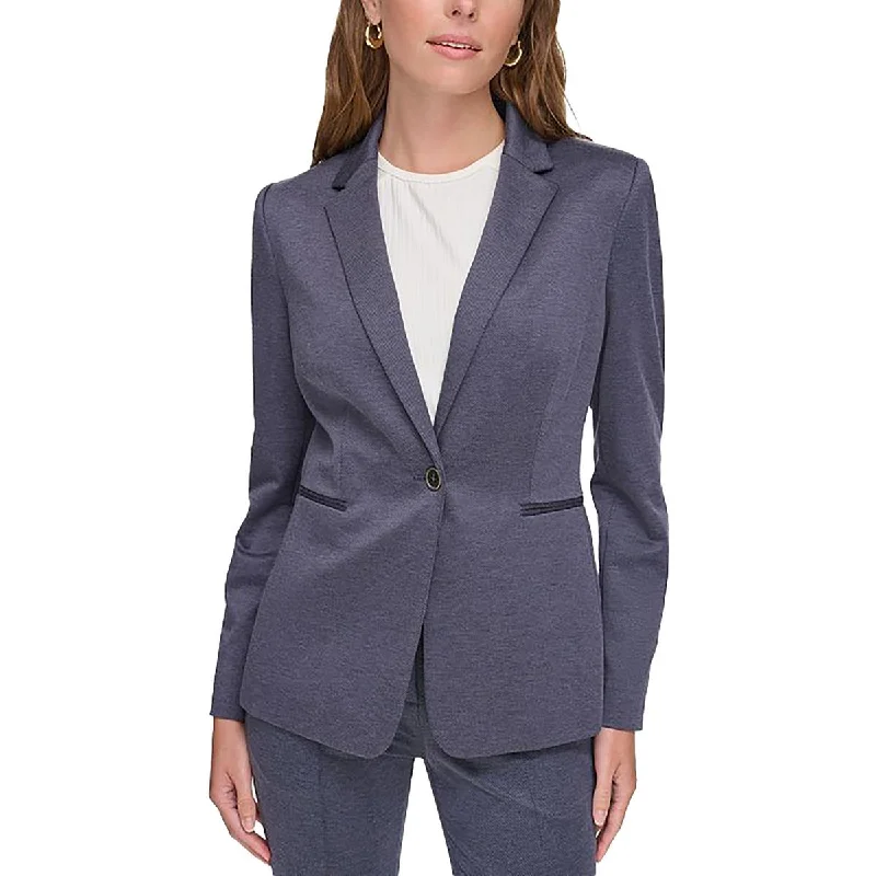 Feminine silhouettes for the modern woman   Womens Heathered Workwear One-Button Blazer