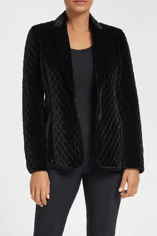 Elegant and comfortable women’s fashion wear   Holland Velvet Blazer In Black