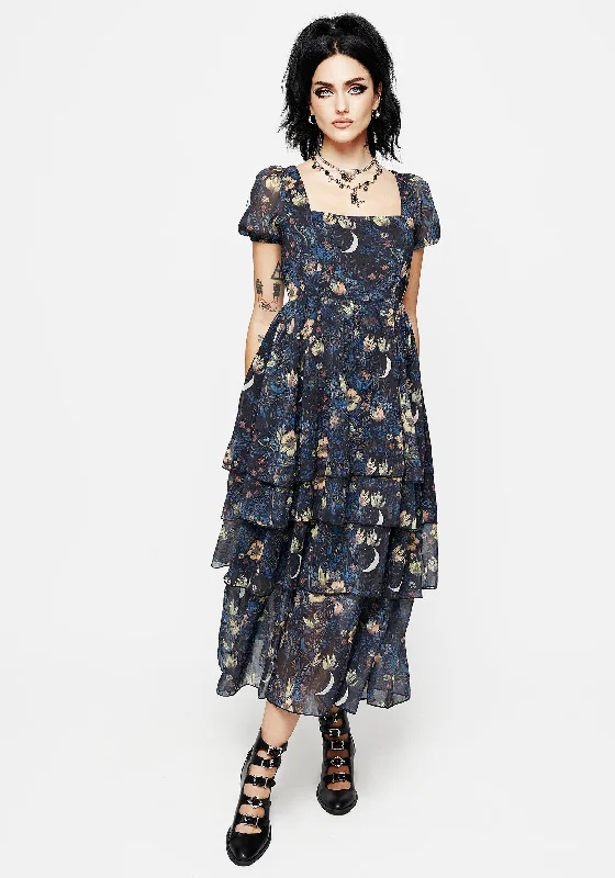 Primrose Floral Chiffon Layered Midaxi Dress