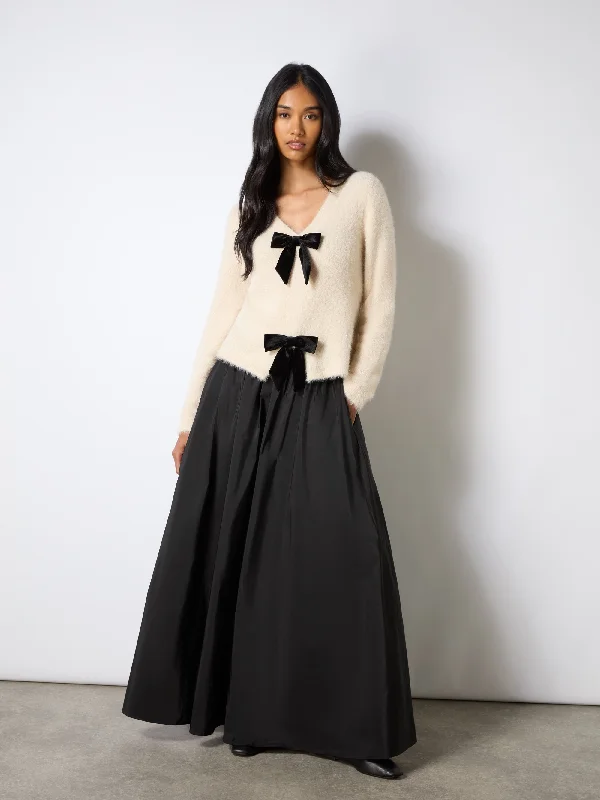 Petite Black Full Maxi Skirt