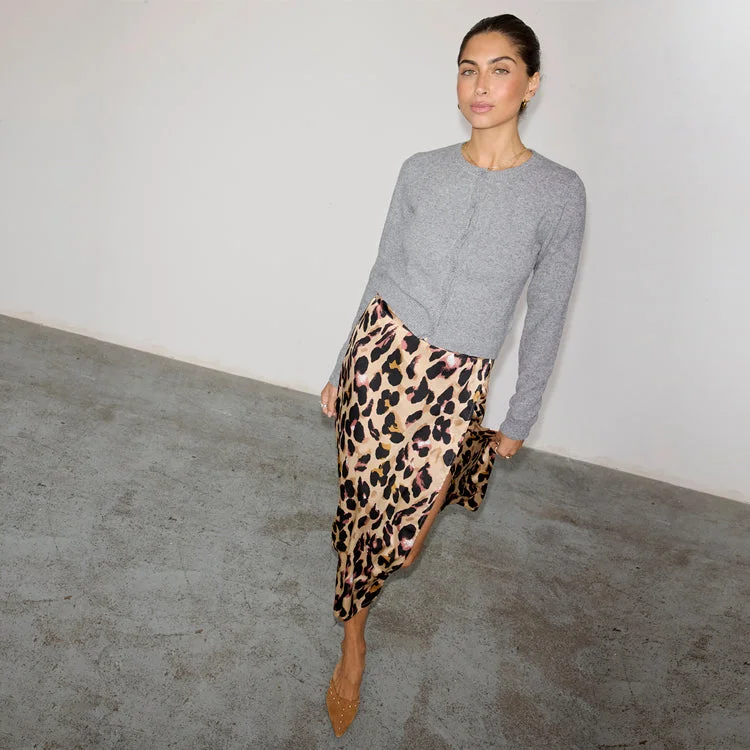 Brown Leopard Jaspre Skirt