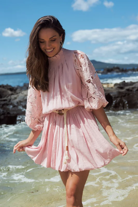 Saco Dress Pink Lace