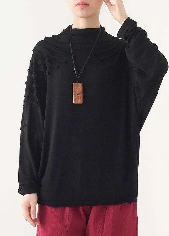 Cozy women’s clothing for the colder months   Boutique Black O-Neck Fall Cotton Cozy Sweater