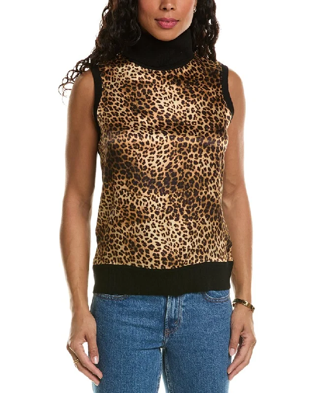 Latest fashion trends for modern women   Elie Tahari Ocelot Print Silk & Wool Sweater