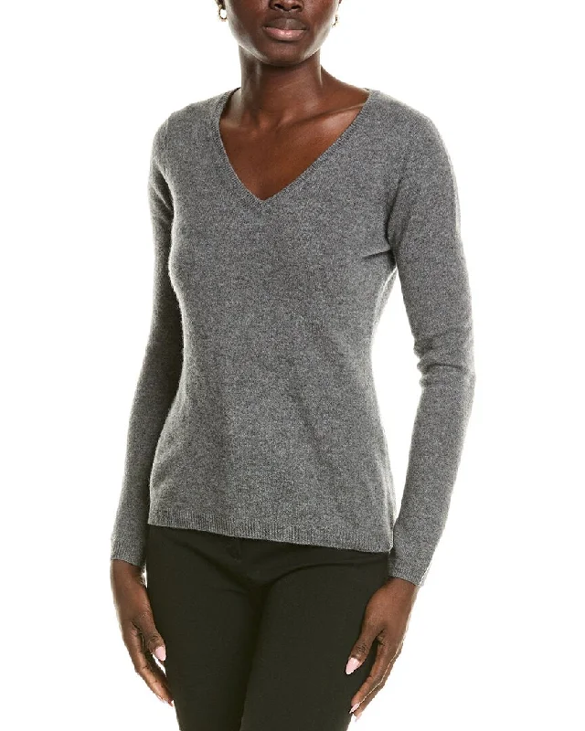 High-quality women’s wear for everyday elegance   sofiacashmere Modern V-Neck Cashmere Sweater