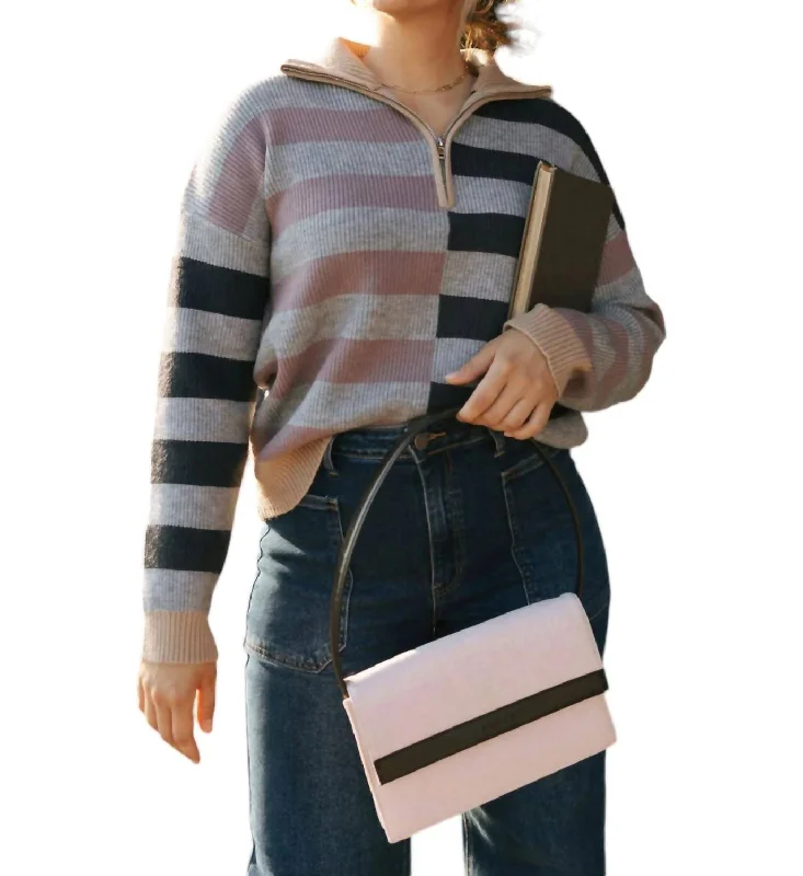 Sporty-chic women’s apparel for active lifestyles   Stripe Sweater In Colorblock Multi