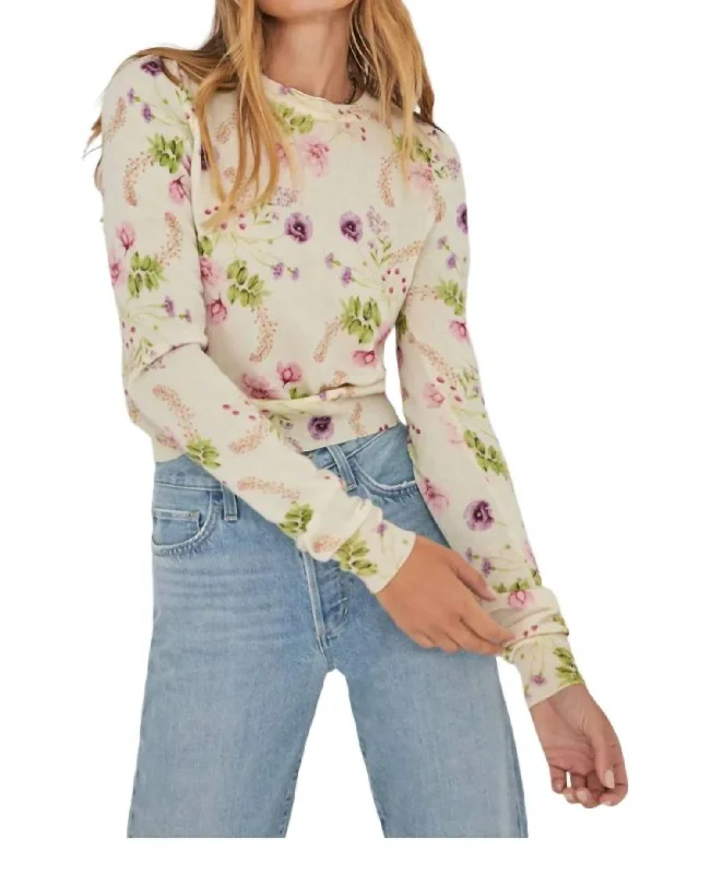 Comfortable yet fashionable women’s wear   Sylvia Sweater In Spring Floral