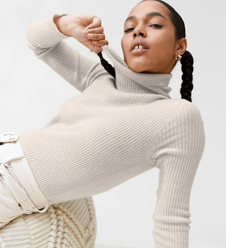 The Ribbed Turtleneck Basic Sweater