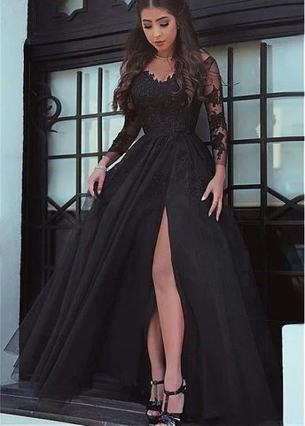 Refresh your wardrobe with trendy women’s apparel Long Sleeves Sexy Split Black Cheap Long Evening Prom Dresses cg694 Refresh your wardrobe with trendy women’s apparel Long Sleeves Sexy Split Black Cheap Long Evening Prom Dresses cg694