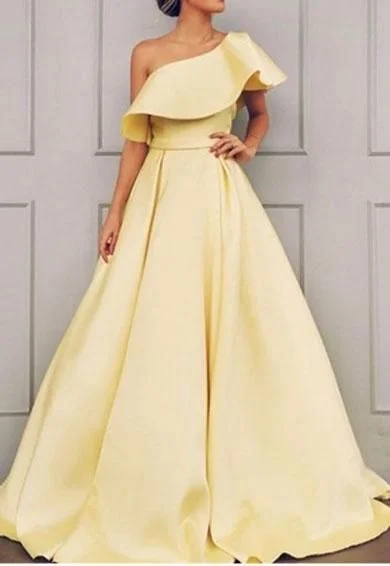 Timeless clothing pieces every woman should own Simple one shoulder yellow long prom dress 2019 cg695 Timeless clothing pieces every woman should own Simple one shoulder yellow long prom dress 2019 cg695